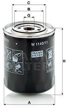Mann-filter Filtru ulei MANN-FILTER W 1140/11 (W 1140/11) - automobilus