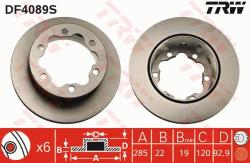 TRW Disc frana TRW SINGLE DF4089S (DF4089S)