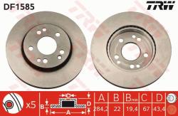 TRW Disc frana TRW DF1585 (DF1585) - automobilus