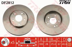 TRW Disc frana TRW DF2812 (DF2812) - automobilus