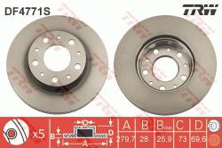 TRW Disc frana TRW SINGLE DF4771S (DF4771S)