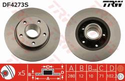 TRW Disc frana TRW SINGLE DF4273S (DF4273S)