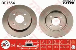 TRW Disc frana TRW DF1654 (DF1654) - automobilus