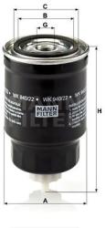 Mann-filter filtru combustibil MANN-FILTER WK 940/22 (WK 940/22) - automobilus