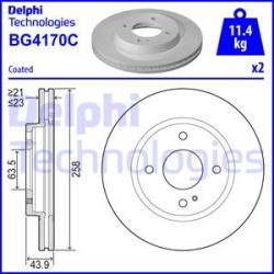 DELPHI Disc frana DELPHI BG4170C (BG4170C) - automobilus