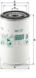 Mann-filter filtru combustibil MANN-FILTER WK 727 (WK 727) - automobilus