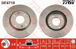 TRW Disc frana TRW DF4710 (DF4710) - automobilus