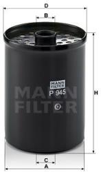 Mann-filter filtru combustibil MANN-FILTER P 945 x (P 945 x) - automobilus
