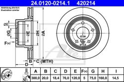 ATE Disc frana ATE 24.0120-0214.1 (24.0120-0214.1)