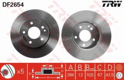 TRW Disc frana TRW DF2654 (DF2654) - automobilus