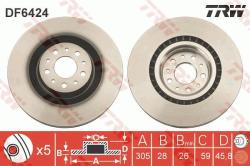 TRW Disc frana TRW DF6424 (DF6424) - automobilus