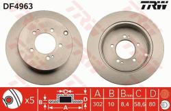 TRW Disc frana TRW DF4963 (DF4963) - automobilus