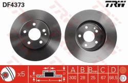TRW Disc frana TRW DF4373 (DF4373) - automobilus