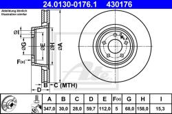 ATE Disc frana ATE 24.0130-0176.1 (24.0130-0176.1)