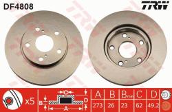 TRW Disc frana TRW DF4808 (DF4808) - automobilus