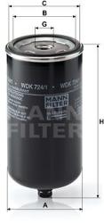 Mann-filter filtru combustibil MANN-FILTER WDK 724/1 (WDK 724/1) - automobilus