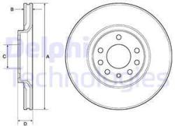 DELPHI Disc frana DELPHI BG3770C (BG3770C) - automobilus