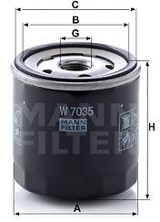 Mann-filter Filtru ulei MANN-FILTER W 7035 - automobilus