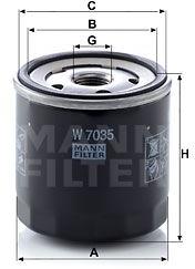 Mann-filter Filtru ulei MANN-FILTER W 7035 (W 7035) - automobilus