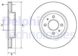 DELPHI Disc frana DELPHI BG4743C (BG4743C) - automobilus