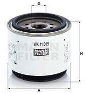 Mann-filter filtru combustibil MANN-FILTER WK 11 015 x (WK 11 015 x) - automobilus