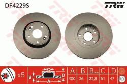 TRW Disc frana TRW SINGLE DF4229S (DF4229S)