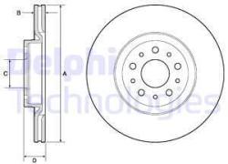 DELPHI Disc frana DELPHI BG4797C (BG4797C) - automobilus