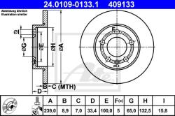 ATE Disc frana ATE 24.0109-0133.1 (24.0109-0133.1)