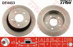 TRW Disc frana TRW DF4453 (DF4453) - automobilus