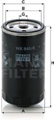 Mann-filter filtru combustibil MANN-FILTER WK 845/6 (WK 845/6) - automobilus