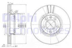 DELPHI Disc frana DELPHI BG3696 (BG3696) - automobilus