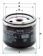 Mann-filter filtru combustibil MANN-FILTER WK 78 (WK 78) - automobilus