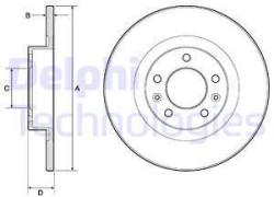 DELPHI Disc frana DELPHI BG4748C (BG4748C) - automobilus