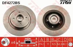 TRW Disc frana TRW SINGLE DF4272BS (DF4272BS)