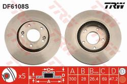 TRW Disc frana TRW SINGLE DF6108S (DF6108S)