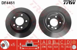 TRW Disc frana TRW DF4451 (DF4451) - automobilus