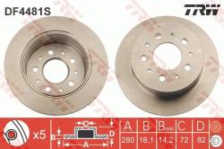 TRW Disc frana TRW SINGLE DF4481S (DF4481S)