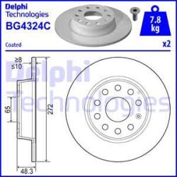 DELPHI Disc frana DELPHI BG4324C (BG4324C) - automobilus
