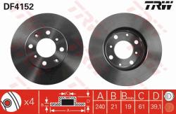 TRW Disc frana TRW DF4152 (DF4152) - automobilus