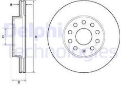 DELPHI Disc frana DELPHI BG4701C (BG4701C) - automobilus