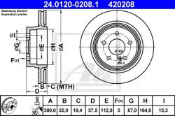 ATE Disc frana ATE 24.0120-0208.1 (24.0120-0208.1)