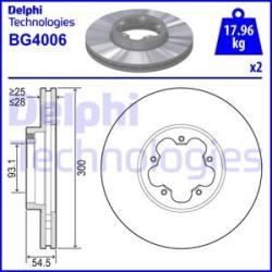 DELPHI Disc frana DELPHI BG4006 (BG4006) - automobilus