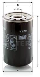 Mann-filter Filtru ulei MANN-FILTER W 1150/2 (W 1150/2) - automobilus