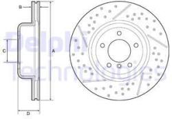 DELPHI Disc frana DELPHI BG9235C (BG9235C) - automobilus