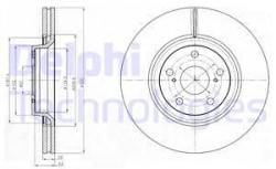 DELPHI Disc frana DELPHI BG4235 (BG4235) - automobilus