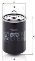 Mann-filter filtru combustibil MANN-FILTER WK 731 (WK 731) - automobilus