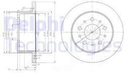 DELPHI Disc frana DELPHI BG3853 (BG3853) - automobilus