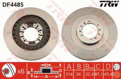 TRW Disc frana TRW DF4485 (DF4485) - automobilus