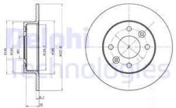 DELPHI Disc frana DELPHI BG2258 (BG2258) - automobilus