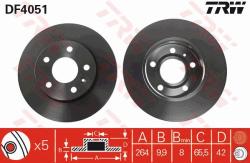 TRW Disc frana TRW DF4051 (DF4051) - automobilus